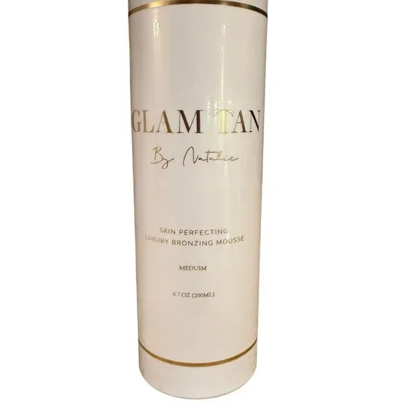 NIB Glam Tan by Natalie Skin Perfecting Bronzing Mousse-Medium - Picture 2 of 7